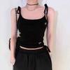 Dopamin-Mädchen Sommer 2024 Schwarzes Schlankmachendes Schleifen-Camisole