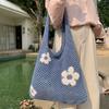 Bag Ethnic Style Large Capacity Hollowed-out Women Handbag Shoulder Bag Woven Knitted Bag Tote Bag