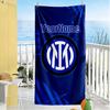 Inter Milan Personalized Text Beach Towel High Absorbency & Quick-Dry Suitable for Sports Travel Swimming Yoga Bathroom Beach And Pool