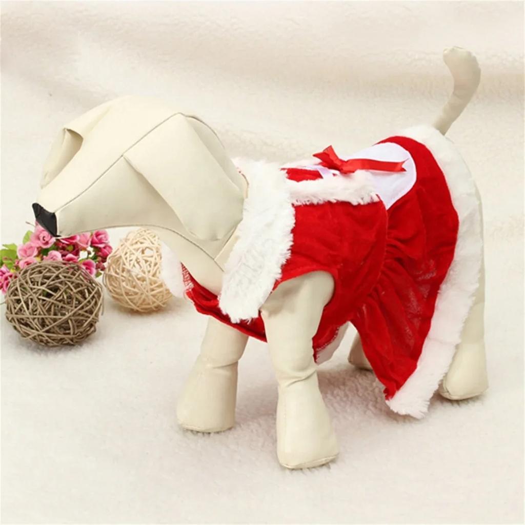 Haustier Hund Weihnachts Kleidung Weihnachtsmann Hundekostüm Winter Welpe Haustier Katze Mantel Jacke Hundeanzug mit Mütze Warme Kleidung für Hunde Katzen