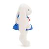 Navy Baby Rabbit Plush Toy with Long Ears - Cute Cartoon Comfort Doll for Kids