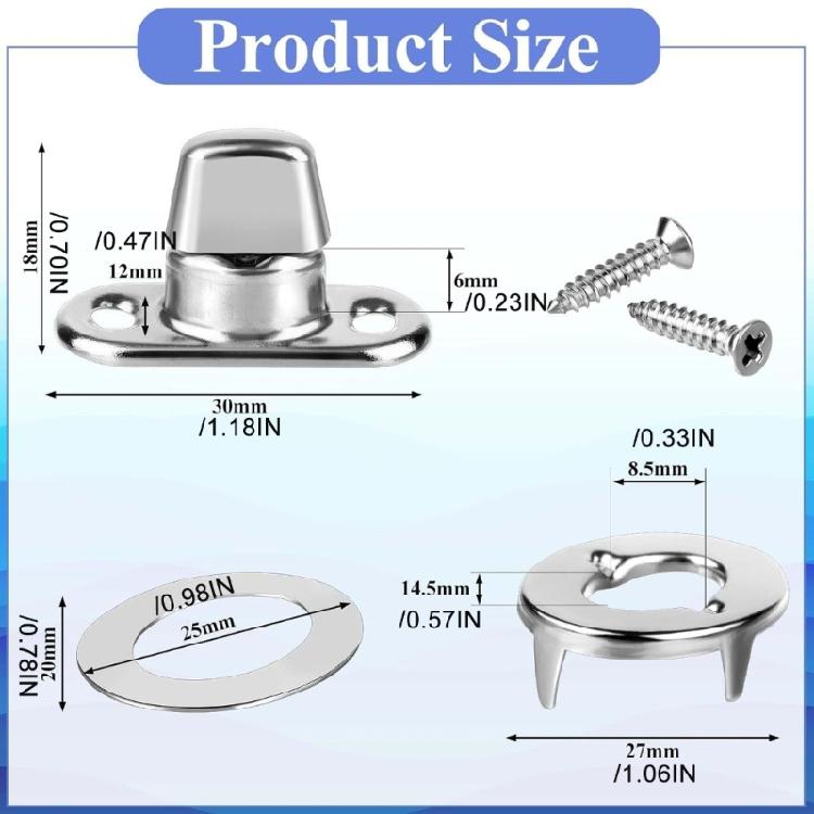Practical Turnlock Fastener for Canvas Secure In Windy Conditions Corrosion Proof Metal Easy Install for Camping
