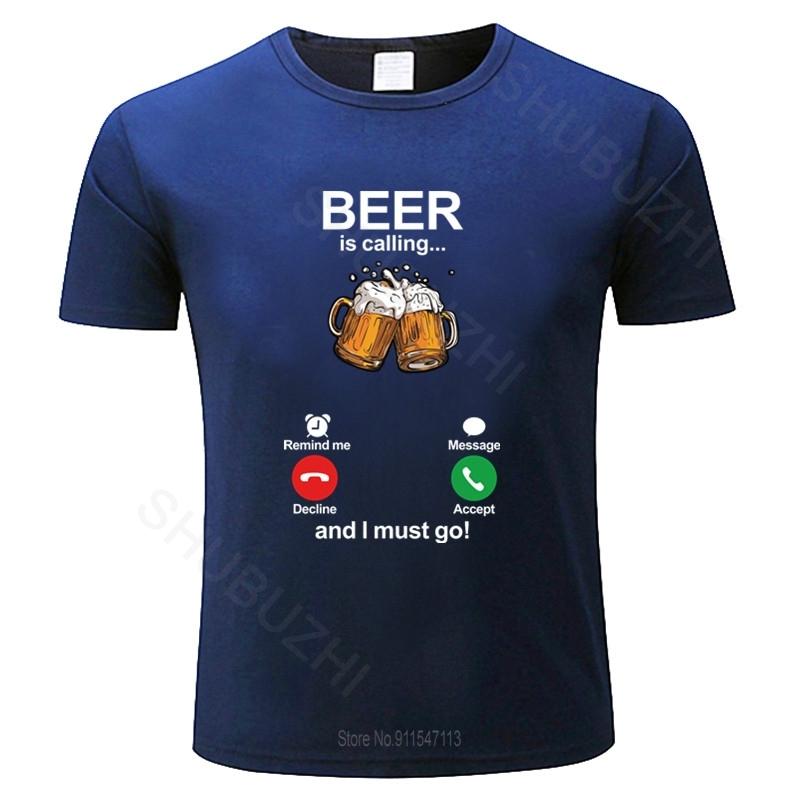 Men T Shirt Beer Is Calling Unisex Summer T-Shirt Brand Men Cotton Tshirt Beer Lover Gift Male Top Tees Drop Shipping