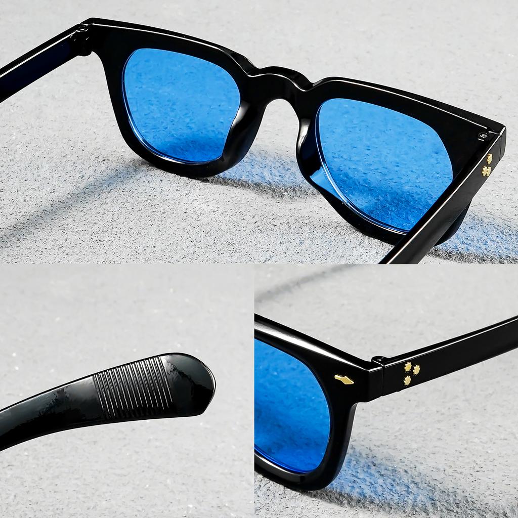 New Retro Classic Rectangular Fashion Sunglasses, Women'S and Men'S Trendy Versatile Streetwear Eyewear for Daily Use