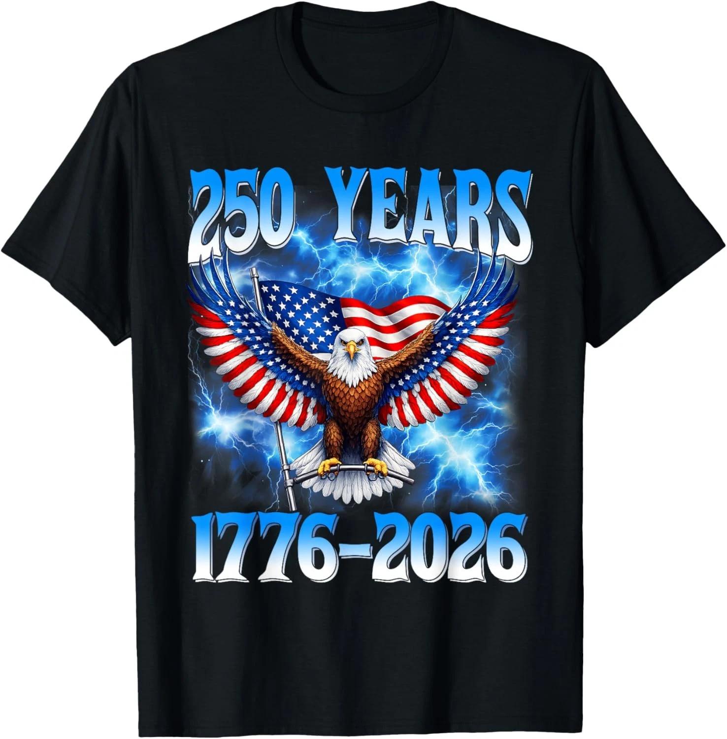 American Flag Eagle Shirt 250 Years 1776 2026 250th Birthday Gift T-Shirt XL