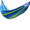 Hamak kempingowy podwójny przenośny hamak z 2 paskami mocującymi, kolorowy hamak w paski do użytku w pomieszczeniach