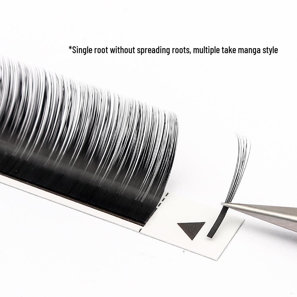 

If Flowers Become Immortals: Velvet Matte Black Sunflower False Eyelashes 0.05 Velvet Manga C Curl (12 Rows)