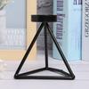 Single Head Innovative Black Candlestick Iron Candle Holder for Home Wedding Table DecorationLower Height