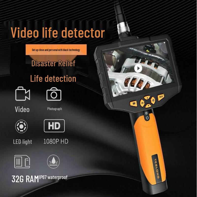 Zhongkedun Snake-Eye Video Life Detector - 5m Snake Tube CN plug (adapter included)