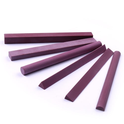 ATOPLEE 6-Piece 3000# Grit Ruby Sharpening Stones, Oil Stones, Grabber Polishing Tool, 6 Shapes: Square, Triangle, Semicircle, Cylinder, Edge, and Rec