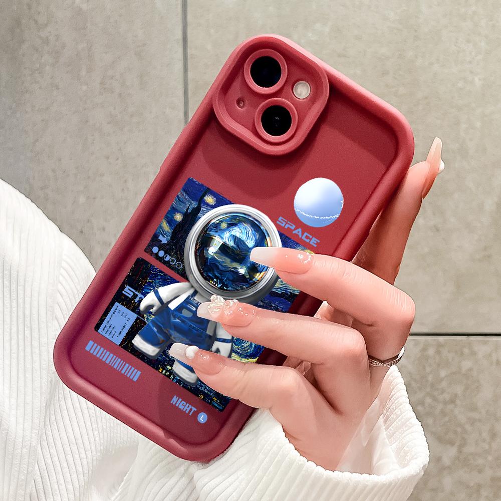 Soft Silicone Square Ladder Printing Pattern Phone Casing Full Cover Camera Shockproof Protection Rubber Case for Vivo