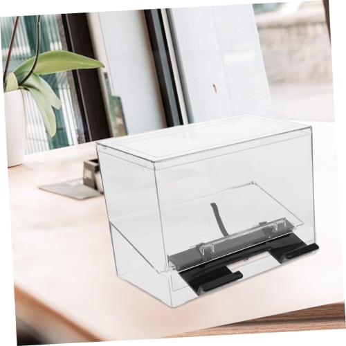 Cabilock Coffee Dispenser Self-Dispensing Straw Box, Clear Acrylic Straw Holder, Bar Accessories, Counter Organizer, Clear Plastic Pencil Holder