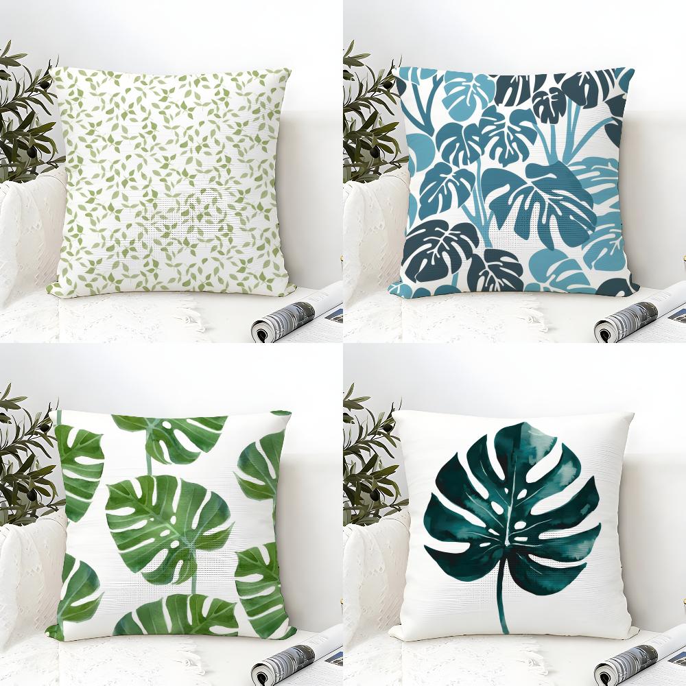 Art Leaf Modern Style Pillow Case Linen Cushion Covers For Decorative Sofa Home Pillows Case Car Chair Pillows Cases