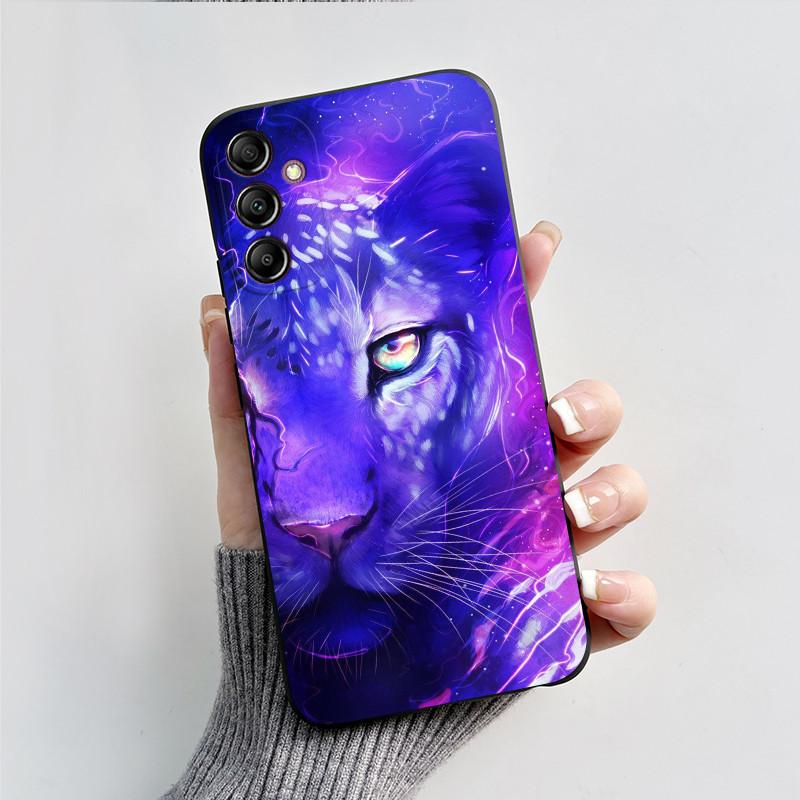 For Samsung A14 Case Galaxy A14 5G Cover SM-A145F A145M SM-A146B Luxury Fashion Black Silicone Phone Case Shockproof Back Cover