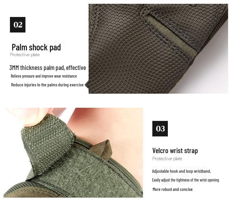 Men's Tactical Touchscreen Non-slip Wear-resistant Cycling Gloves, Full & Half Finger Options