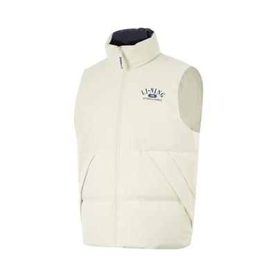 Li Ning Hot Pot Dons Serie Waterafstotend Letter Cijfer Rits Opstaande Kraag Veelzijdig Koudebestendig Comfortabel Ademend Winter Vest AMRU043-6
