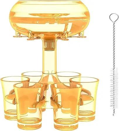 Party Game 6 Cups of Acrylic Wine Whiskey Beer Dispenser Bar Beer Cocktail Party Home Bar Party Alcoholic Beverage Dispenser