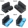 USB 3.0 19pin 20pin Male to Female Extension Adapter Angled 90 Degree for Motherboard Mainboard Connector Socket