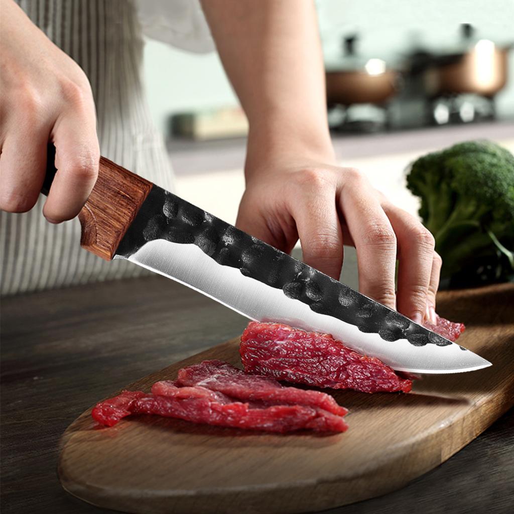 Hunting Knife Stainless Steel Boning Butcher Knife Meat Cleaver Camping Knife Kitchen Scissors Chicken Bone Shears