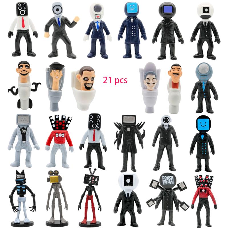 

Скибиди 24 шт. Туалетная фигурка Модель Украшение ПВХ Игрушки Подарок на день рождения для мальчика