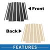 ABSOPRO Door Pillar Window Trim Stickers Pillar Post Door Outer Exterior Cover Carbon Fiber Pattern Black for VW Touran Anti-Scratch 2004-2015