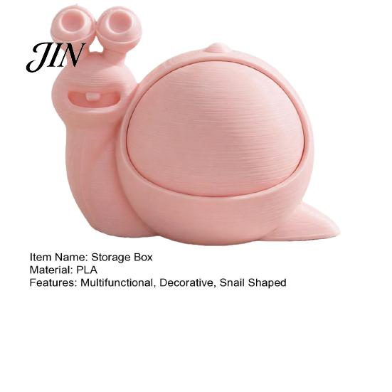 Mignon Organisateur de Bureau Escargot Boîte de Rangement, Ornement Nouveauté Imprimé en 3D, Porte-Boîte à Bijoux avec Couvercle, Bureau Amusant pour Bijoux Attaches à Cheveux Petits
