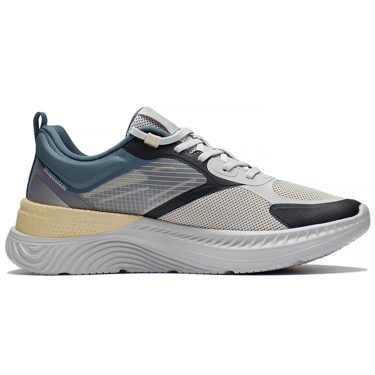 Li Ning Cushioning Slip Resistant Abrasion Resistant Low Top Casual Shoes Men's Gray AGLS175-4