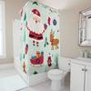 TU Festive Christmas Shower CurtainHoliday Bathroom DecorSanta Claus PatternWaterproof FabricHoliday GiftBathroom AccessoriesXma