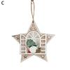 2 ks Dřevěná vánoční přívěsek Vánoční stromek Dekorace Skřítek Hvězda Výřez Závěsné ozdoby pro Domácí Párty Obývací Pokoj