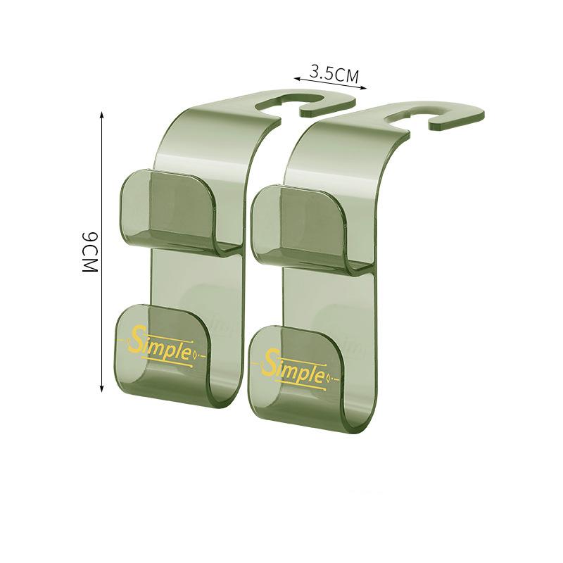 2PCS Car Double Hook Multi-function Car Rear Seat Rear Seat Hook Storage Hook