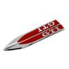 (Set of 2) Black and Red ABS Sticker Blade Side Mark Emblem GTI Wording for Volkswagen VW Golf 5 6 7