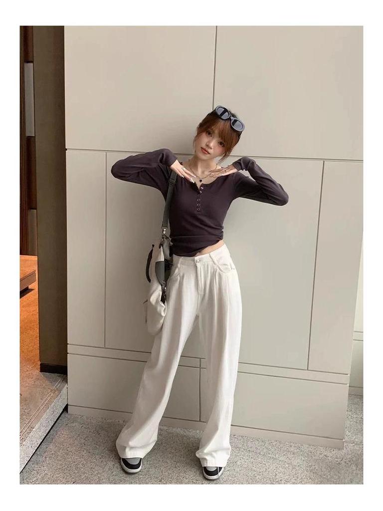 2026 Early Autumn Slimming Long Sleeve T-Shirt for Students