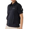 JUN&ROPE' Women's Jacquard Tuck Sleeve Short Sleeve Polo Shirt UV Cut Moisture Wicking Black M Size