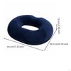 Memory Foam Seat Cushion Breathable Textile Coccyx Removable Cover Circular