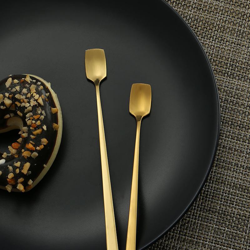 Leeseph Coffee Spoons Set of 4, Stainless Steel Long Handle Espresso Stirring Spoons Dessert Teaspoons