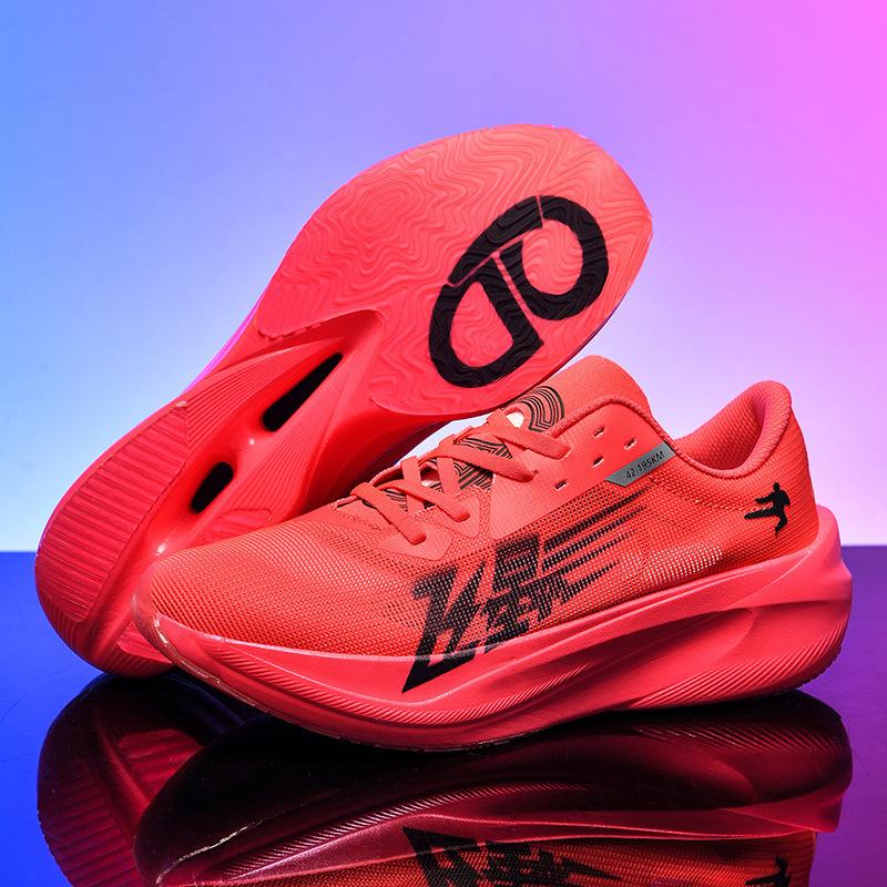 Flying Shadow. Full Palm Carbon Board Running Shoes Men's New Ultra Light Shock Absorption Men's Professional Horse