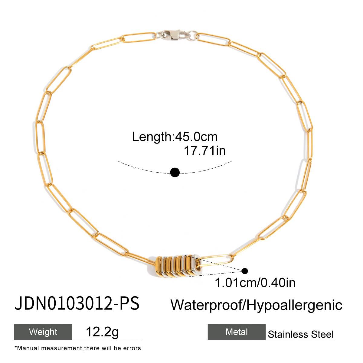 JYL TS Bracelet Necklace Punk Style Unique Chain Set Boosts Courage & Individuality JDN0103012-PS мягкий желтый