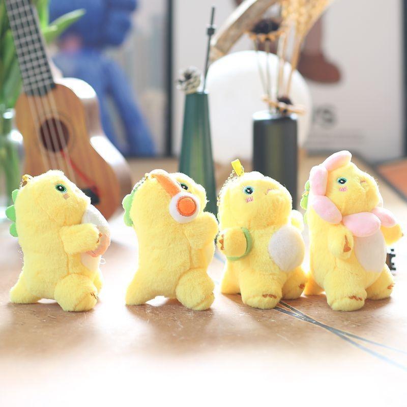 Delightful Mini Dinosaur Plush Toy Keychain Soft And Cuddly Cartoon Doll For Bags