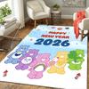 1Pc Happy New Year Rug Office Carpet Indoor Outdoor Doormat Nonslip Soft Living Room Christmas Halloween Gift D922200