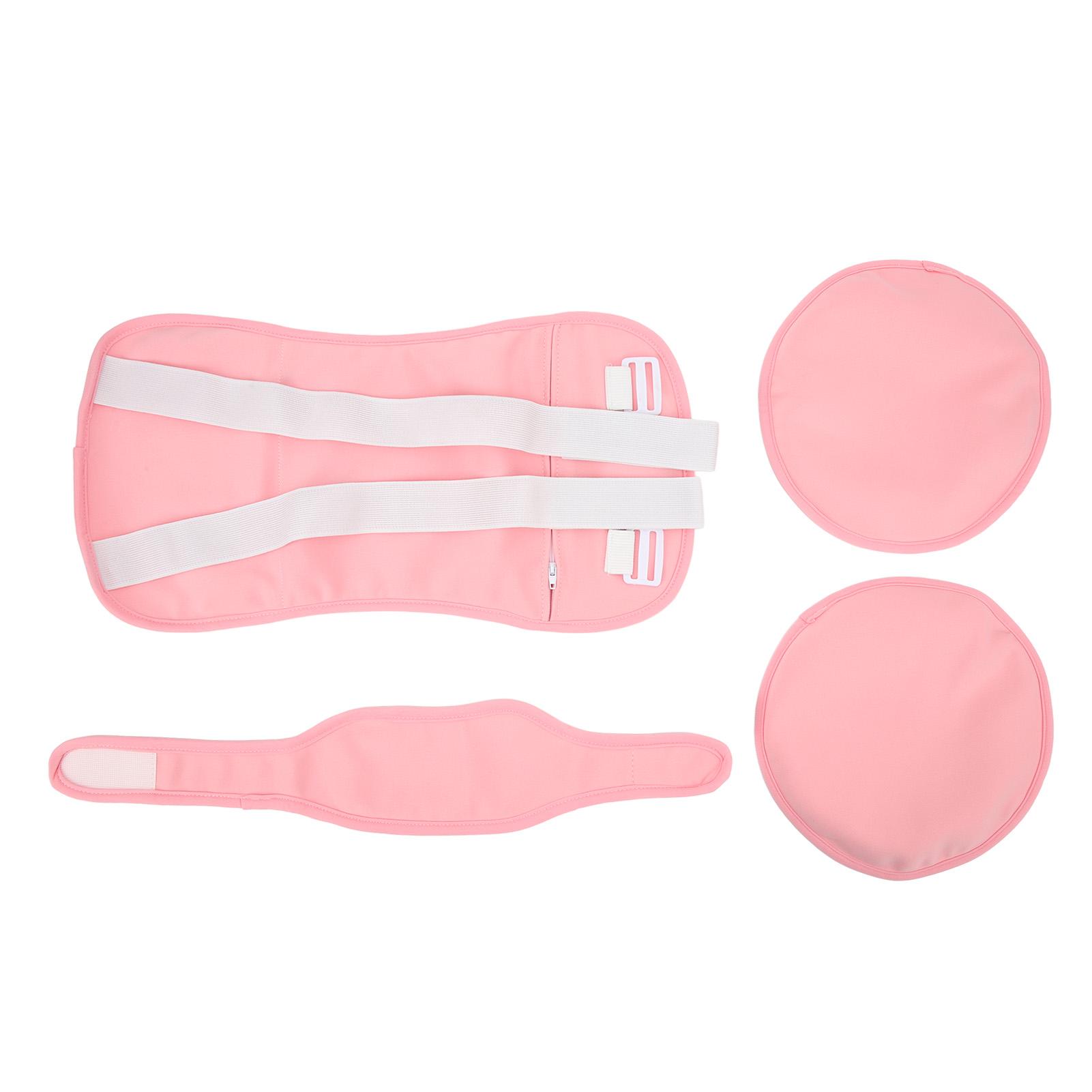 

Набор для повязки с касторовым маслом, регулируемый ремешок, многоразовая герметичная повязка с касторовым маслом для талии и шеи розовый