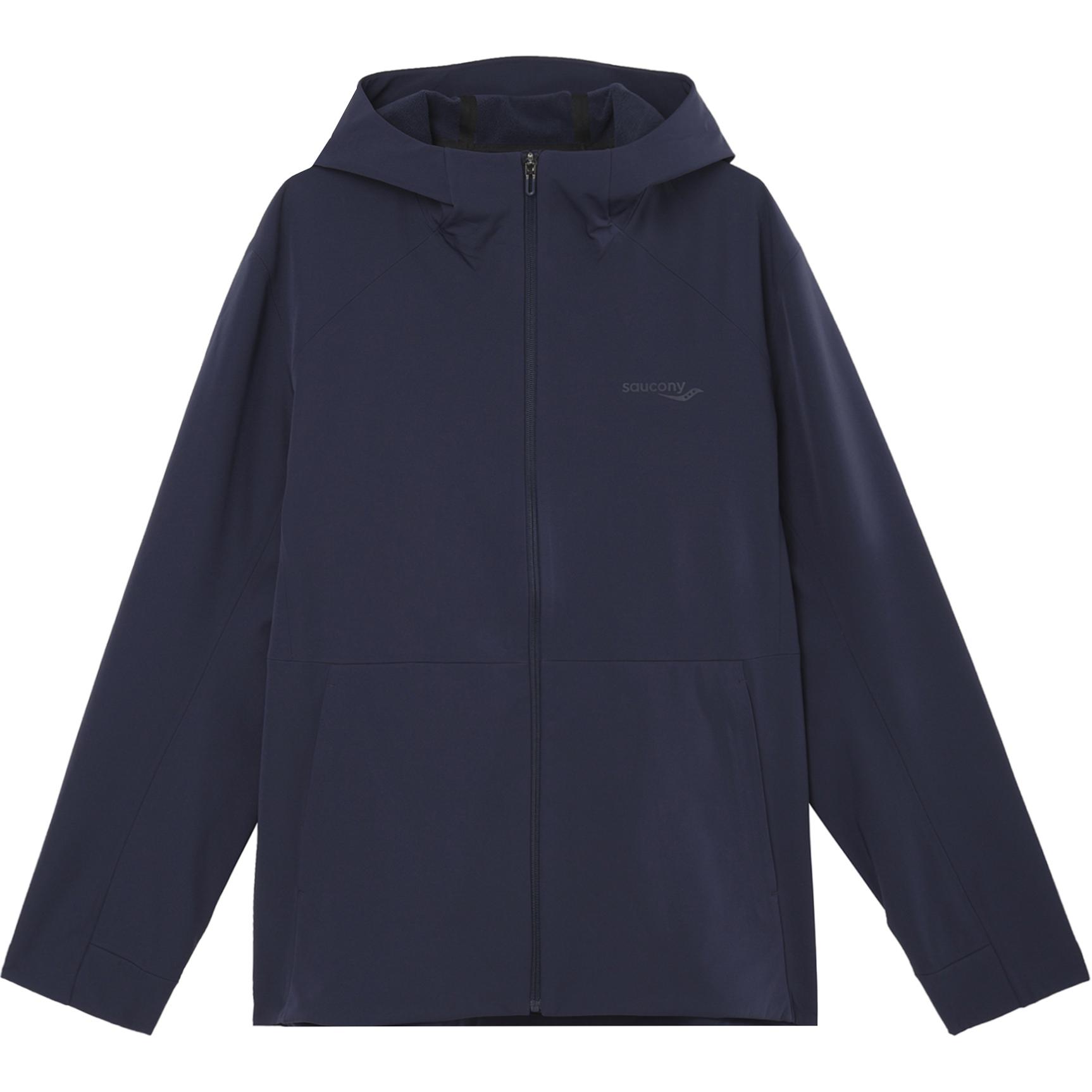 

SAUCONY Серия для беговых тренировок Однотонная дышащая куртка с капюшоном и длинными рукавами на молнии Унисекс куртки Темно-синий SC2240200A-DA16 M