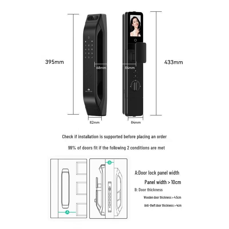 DESMAN Dasheng Q5MPro Smart Door Lock with Visual Peephole