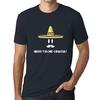 ULTRABASIC - Homme T-shirt Graphique Moustache Gracias Lettres Imprimes