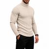 Men's Cable Knit Turtleneck Sweater Long Sleeve Warm Pullover for Fall Winter