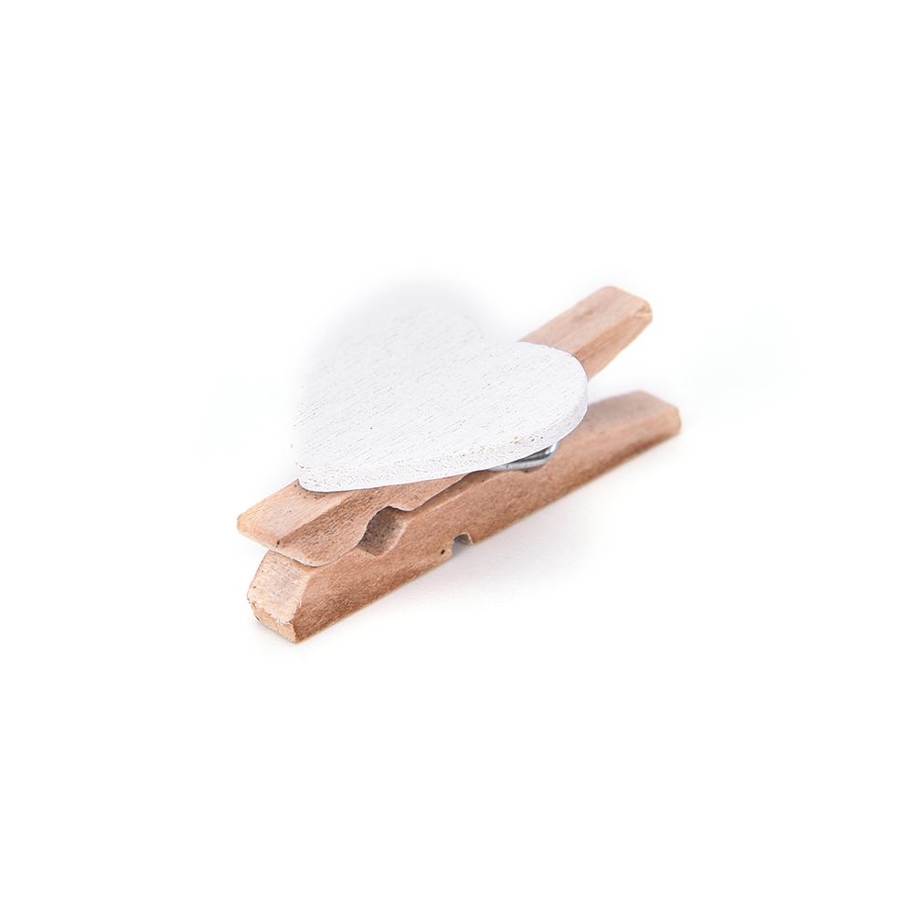 Clothespin Office Supplies Craft Clips DIY Clothes Paper Peg Clothespin Colored Mini Love Heart Wooden 20pcs 3.5x0.7cm Wood