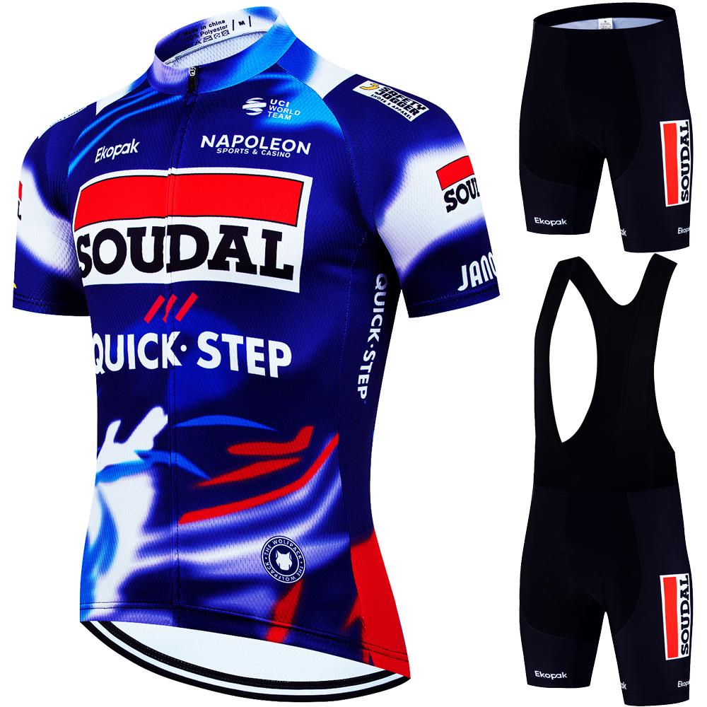 Heren Wielerkleding Set Quick Step Kleding 2026 Fietsen Kleding Zomer Fiets Jersey Fietsjas Man Lente Korte Broek Koersbroek