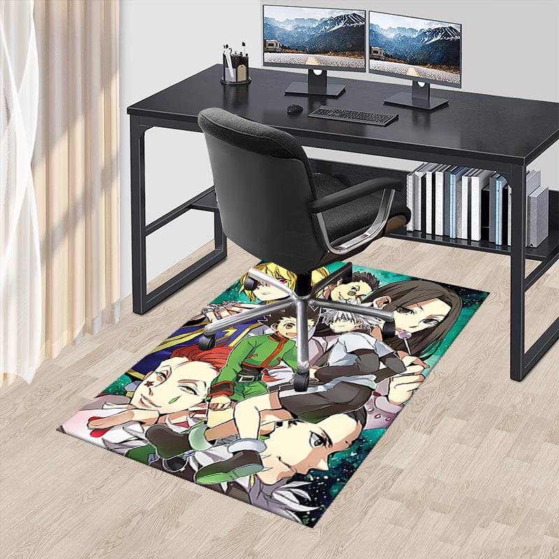 

1pc Hunter x Hunter Leorio, Hisoka, Killua, Kurapika Chair Mat - Anime Cartoon Design Office Desk Pad, Non-Slip Carpet for Home Decor, Suitable for Al 60cm by 90cm
