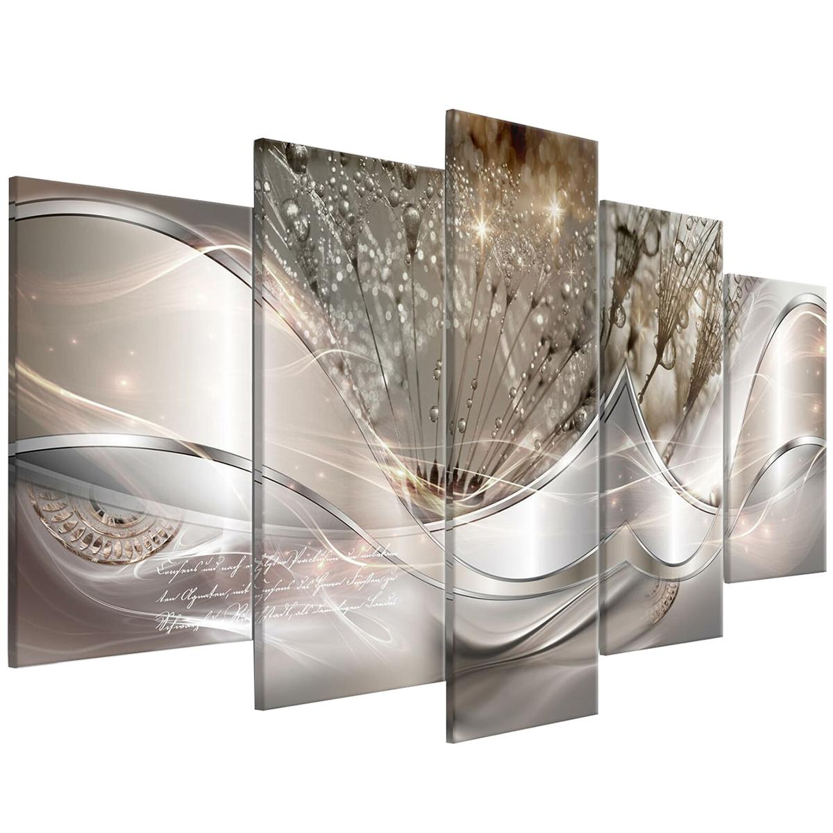 

Набор из 5 настенных картин Настенное современное произведение искусства Настенный декор Креативная живопись распылением Картина для фона дивана жёлтый