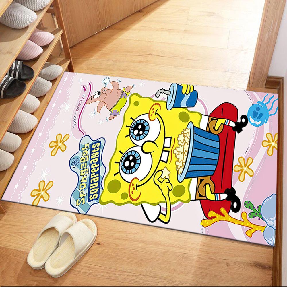 Spongebob Movie Night Square Rugs Are a Great Choice for Living Rooms, Bedrooms, Home Décor, and As Gifts.