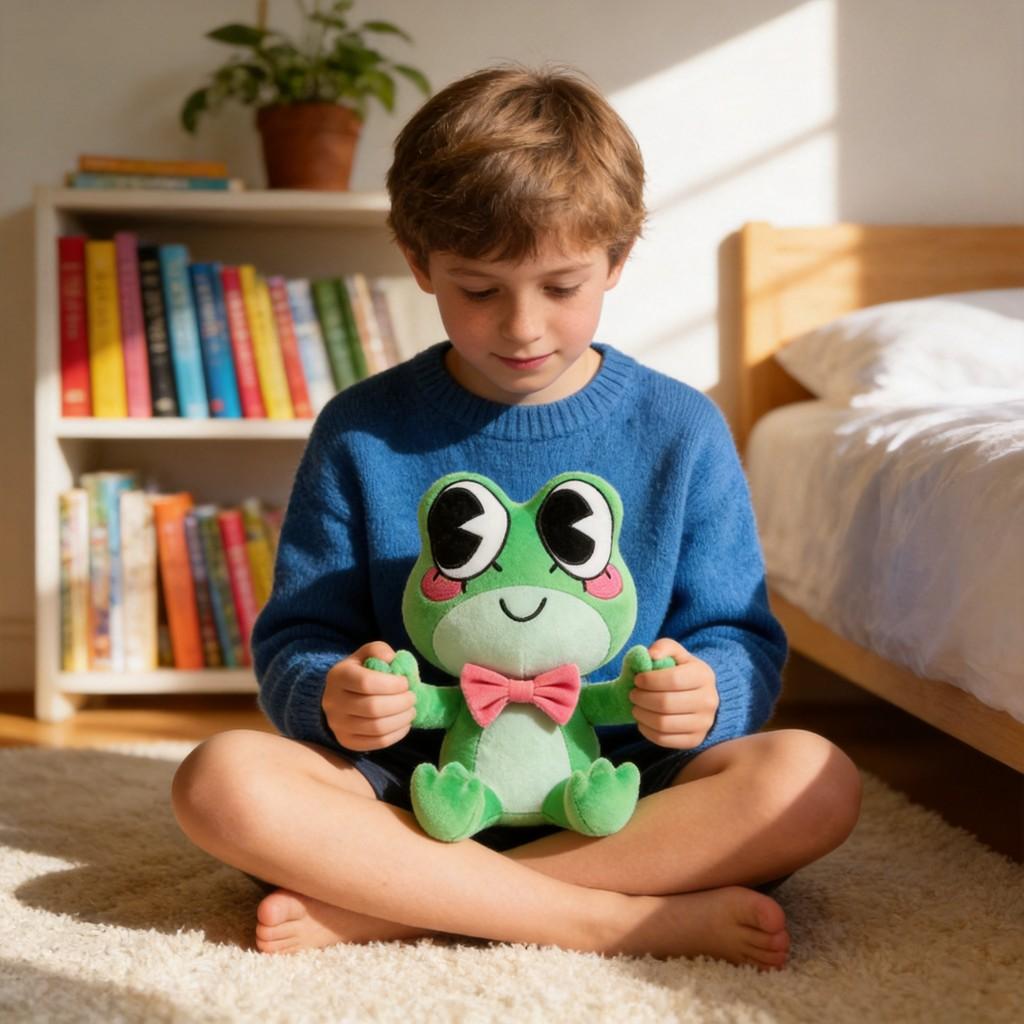 Digital Circus Cute Sitting Frog Plush Toy With Magnet Attachment For Kids Gift